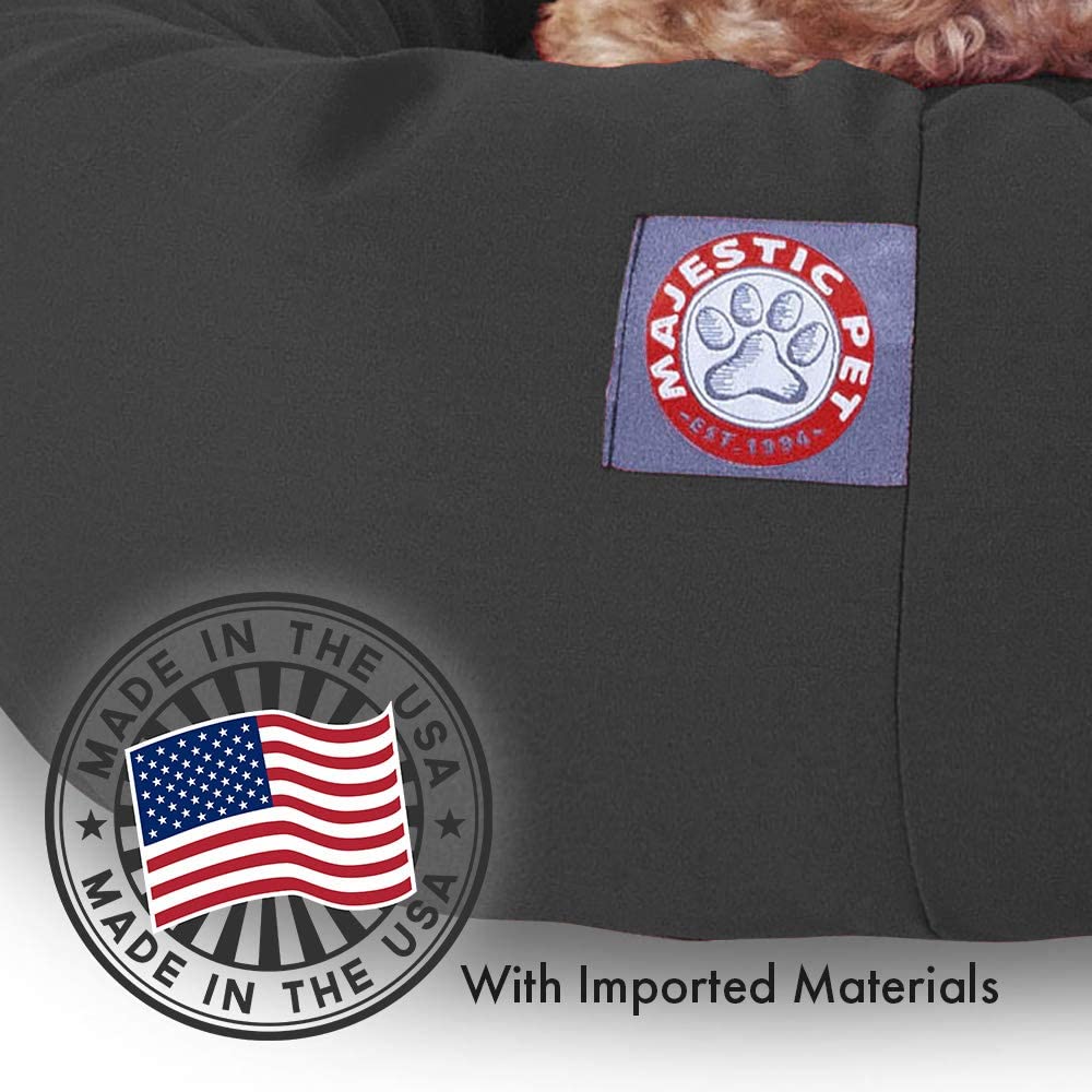 Majestic Pet 40" Gray Bagel Dog Bed. - Image 5