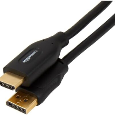 Amazon Basics DisplayPort to HDMI Display Cable, Uni-Directional, 4k@30Hz, 1920×1200, 1080p, Gold-Plated Plugs, 6 Foot, Black  Electronics