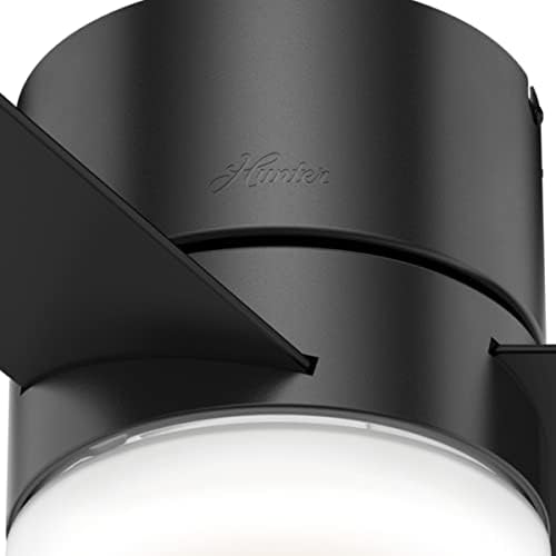 Hunter Fan Company 59453 44" Kit Control Hunter Minimus Low Profile Indoor Ceiling Fan with LED Light and Handheld Remote, Matte Black Finish - - Image 10