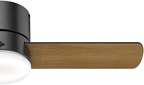 Hunter Fan Company 59453 44" Kit Control Hunter Minimus Low Profile Indoor Ceiling Fan with LED Light and Handheld Remote, Matte Black Finish - - Image 12